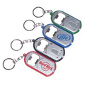 Ultra Thin Flashlight w/ Metal Bottle Opener & Deluxe Swivel Split Key Ring